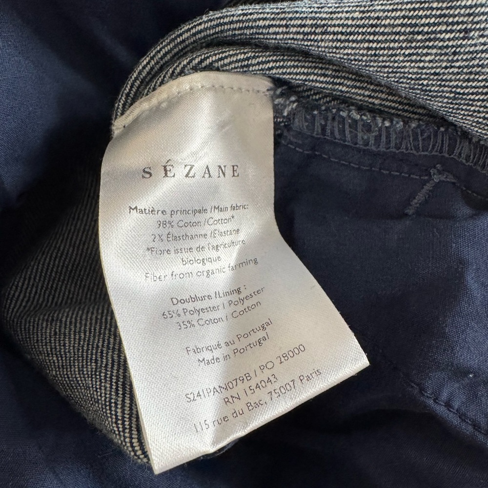 Sezane Martin denim trousers size 42/US10 - Picture 10 of 10
